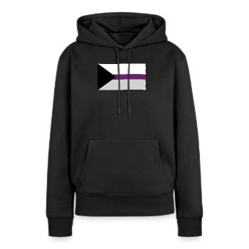 Demisexuelle Pride Flagge - Frauen Premium Bio Hoodie - Schwarz - Vorne - Julia (174cm)