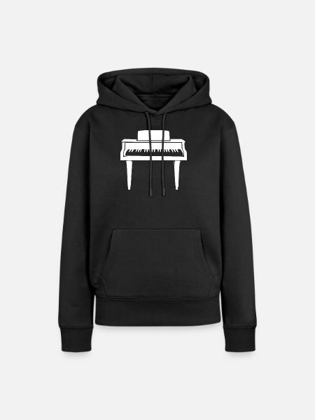 Klavier Geschenk Pianist - Frauen Premium Bio Hoodie - Schwarz