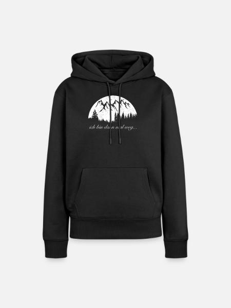Wandern, ich bin dann mal weg - Frauen Premium Bio Hoodie - Schwarz