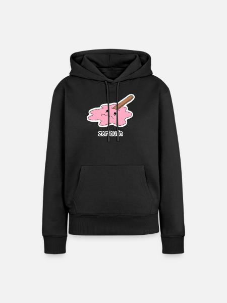 zerlaufn – Eis Meme - Frauen Premium Bio Hoodie - Schwarz