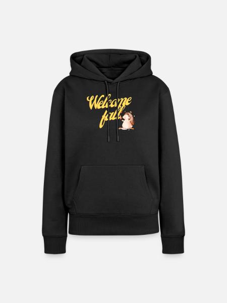 Willkommen im Herbst - Frauen Premium Bio Hoodie - Schwarz