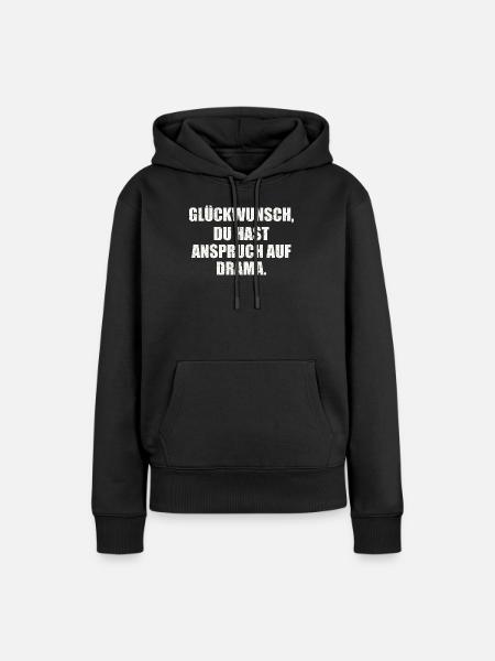 Sarkasmus - Frauen Premium Bio Hoodie - Schwarz