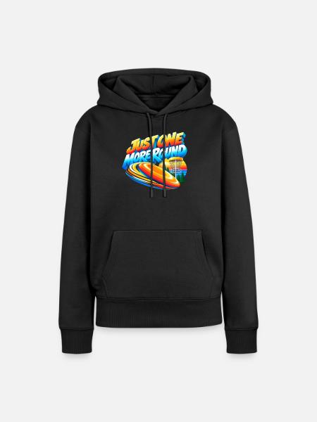 Noch Eine Runde Disc Golf Motiv - Frauen Premium Bio Hoodie - Schwarz