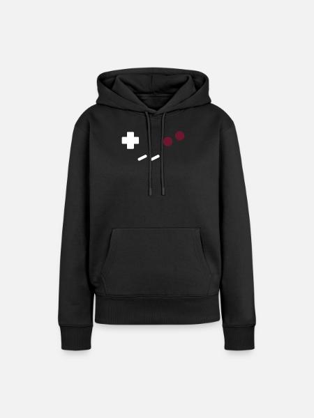 RetroBoy - Frauen Premium Bio Hoodie - Schwarz