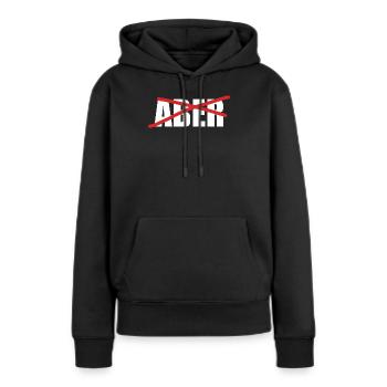 Mais la déclaration de motivation est barrée - Sweat à capuche Premium bio Femme - noir - Devant - Julia (174cm)