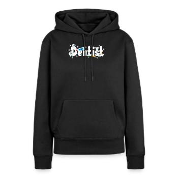 Dentiste Dentiste - Sweat à capuche Premium bio Femme - noir - Devant - Julia (174cm)