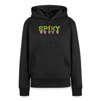 Spiky Cactus - Cactus Tee - Frauen Premium Bio Hoodie - Schwarz - Vorne - Julia (174cm)
