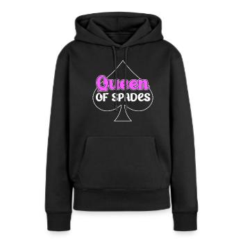 Pique de pique Jeu de cartes à jouer - Sweat à capuche Premium bio Femme - noir - Devant - Julia (174cm)