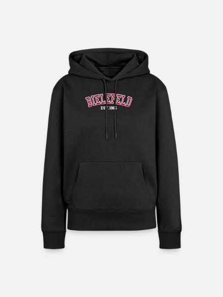 Bielefeld gegründet 1965 - Frauen Premium Bio Hoodie - Schwarz