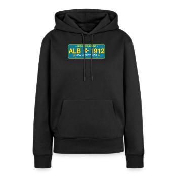 New Mexico Nummernschild Albuquerque - Frauen Premium Bio Hoodie - Schwarz - Vorne - Julia (174cm)