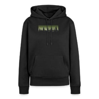 Forêt Nature Arbres Amoureux de la nature Amoureux de la forêt - Sweat à capuche Premium bio Femme - noir - Devant - Julia (174cm)
