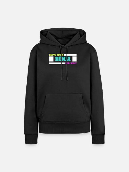 Mutter Ronja - Frauen Premium Bio Hoodie - Schwarz
