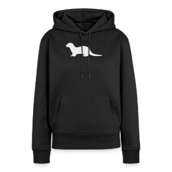 otter_tier_1 - Sweat à capuche Premium bio Femme - noir - Devant - Julia (174cm)