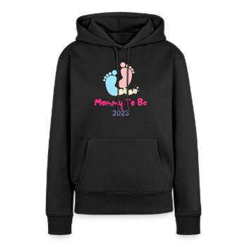 Mommy to Be 2023 - Frauen Premium Bio Hoodie - Schwarz - Vorne - Julia (174cm)