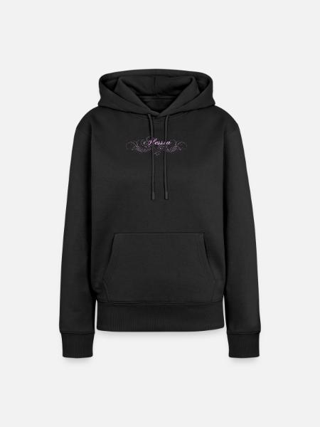 Alessia - Sweat à capuche Premium bio Femme - noir