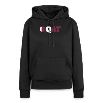 Qatar - Sweat à capuche Premium bio Femme - noir - Devant - Julia (174cm)