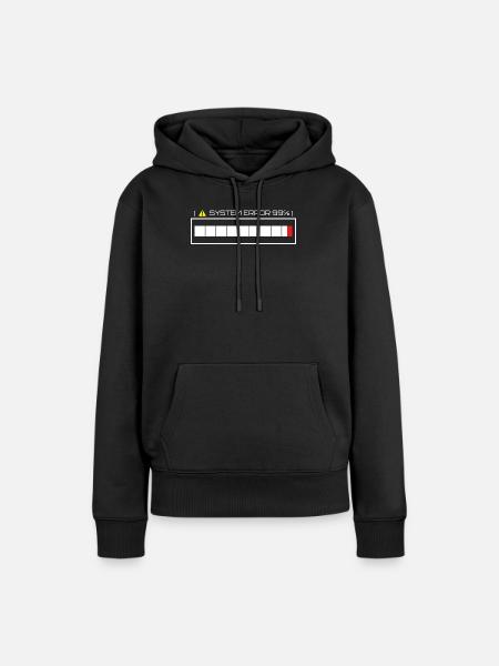 Systemfehler 99% Ladezustand - Frauen Premium Bio Hoodie - Schwarz