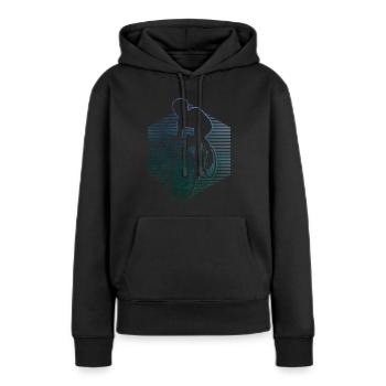 Vélo de route pour hommes Vélo de route pour femmes Vélo de route - Sweat à capuche Premium bio Femme - noir - Devant - Julia (174cm)