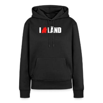 J’aime Länd Baden-Wurtemberg - Sweat à capuche Premium bio Femme - noir - Devant - Julia (174cm)