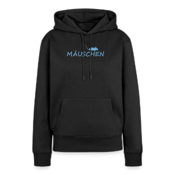 CITROUILLE - Sweat à capuche Premium bio Femme - noir - Devant - Julia (174cm)