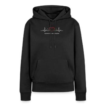 CONFETTI IN THE HEART Shirt – Karneval Design - Women’s Premium Organic Hoodie - black - Front - Julia (174cm)