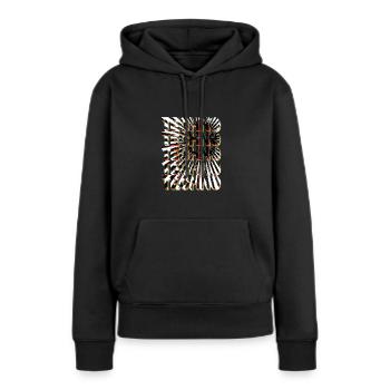 TECHNO TECHNO - Sweat à capuche Premium bio Femme - noir - Devant - Julia (174cm)