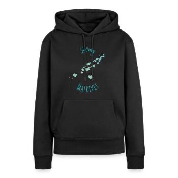 Cadeau des Maldives pour les vacanciers des Maldives - Sweat à capuche Premium bio Femme - noir - Devant - Julia (174cm)