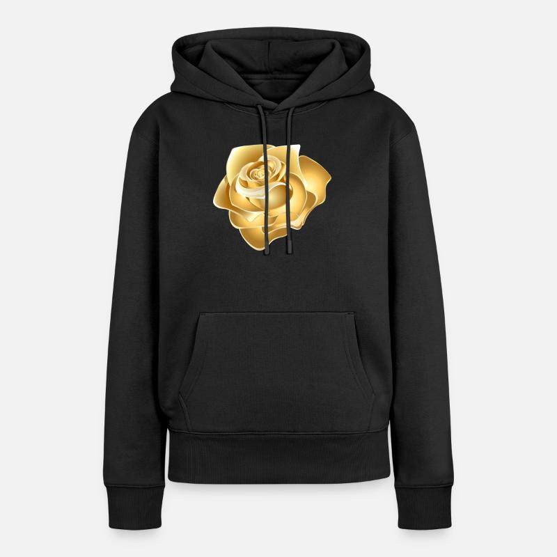 Rose d’or - Sweat à capuche Premium bio Femme - noir