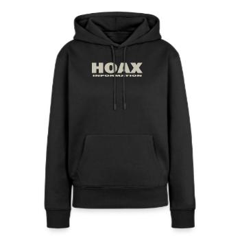 CANULAR - Sweat à capuche Premium bio Femme - noir - Devant - Julia (174cm)