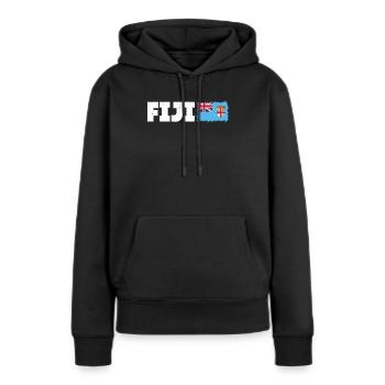 Fidji Fidji Fidji Fidschi Fidschi Fidschi - Sweat à capuche Premium bio Femme - noir - Devant - Julia (174cm)
