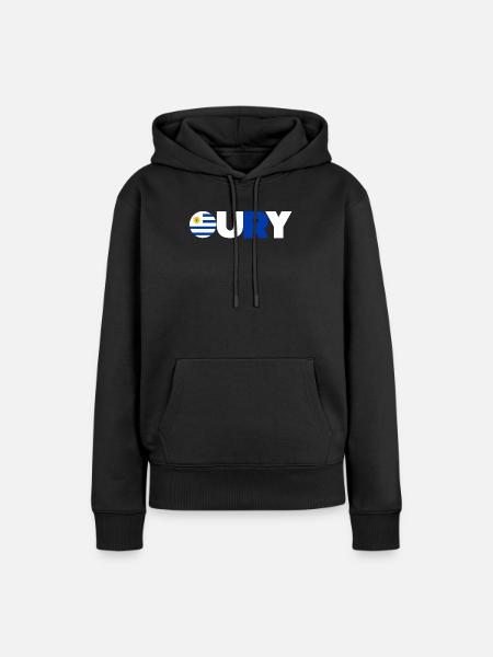 Uruguay - Frauen Premium Bio Hoodie - Schwarz