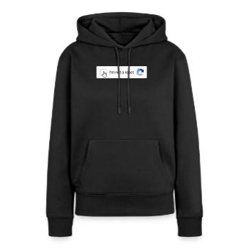 Je ne suis pas un robot - Sweat à capuche Premium bio Femme - noir - Devant - Julia (174cm)