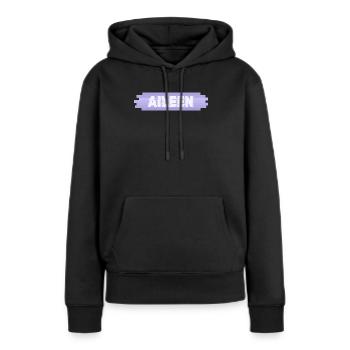 Mutter Aileen - Frauen Premium Bio Hoodie - Schwarz - Vorne - Julia (174cm)