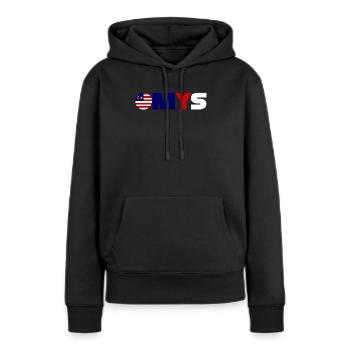 Malaisie - Sweat à capuche Premium bio Femme - noir - Devant - Julia (174cm)