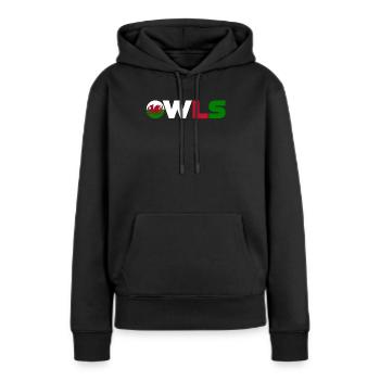 Pays de Galles - Sweat à capuche Premium bio Femme - noir - Devant - Julia (174cm)