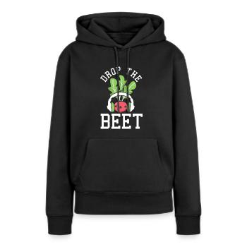 Drop The Beet Vegetarian Vegan - Women’s Premium Organic Hoodie - black - Front - Julia (174cm)