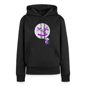 Graffiti Astronaut Street Art - Frauen Premium Bio Hoodie - Schwarz - Vorne - Julia (174cm)