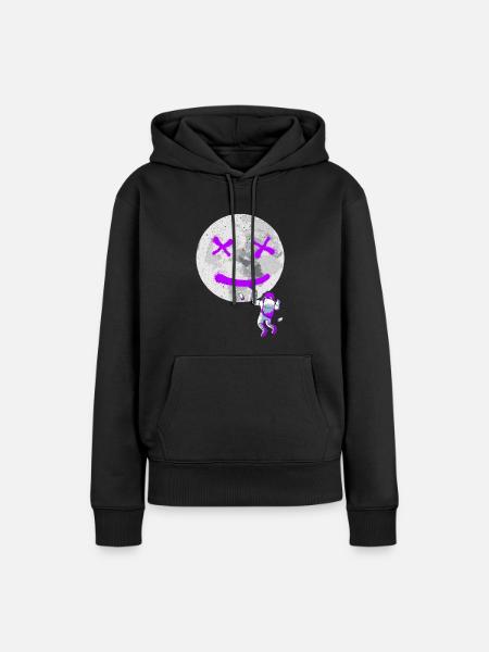 Graffiti Astronaut Street Art - Frauen Premium Bio Hoodie - Schwarz