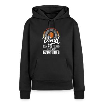 Album vinyle Classic Music Player - Sweat à capuche Premium bio Femme - noir - Devant - Julia (174cm)