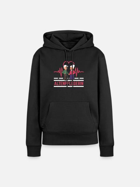 Altenpflegerin - Frauen Premium Bio Hoodie - Schwarz