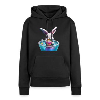 Bunny Magarita - Frauen Premium Bio Hoodie - Schwarz - Vorne - Julia (174cm)