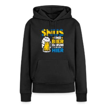Snus Tabak Nikotin - Frauen Premium Bio Hoodie - Schwarz - Vorne - Julia (174cm)
