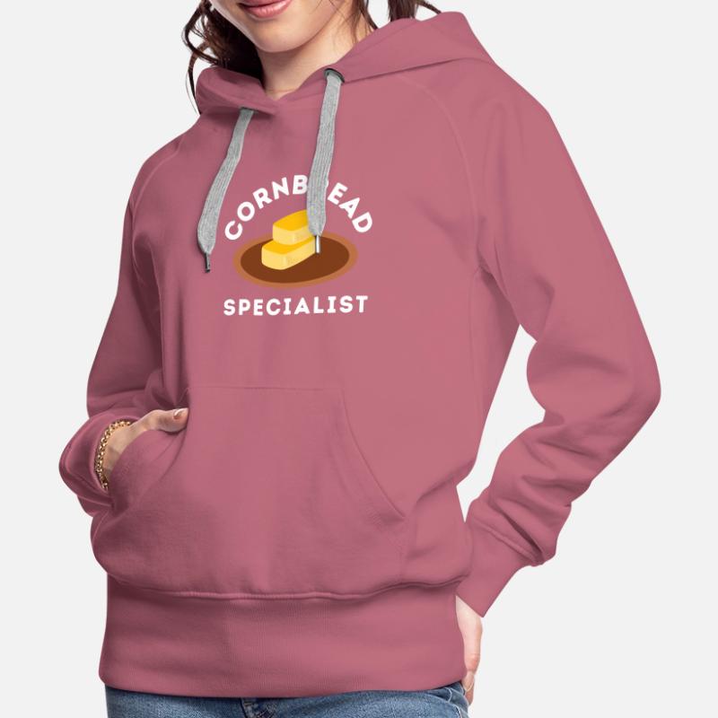 Cornbread Baking Cornmeal Muffins Batter Bread Frauen Premium Bio Hoodie