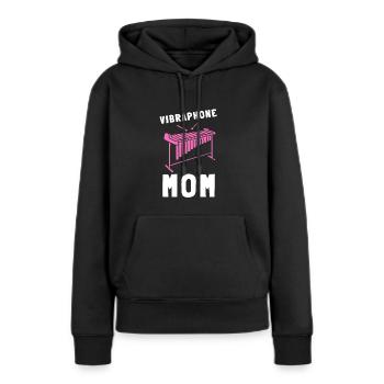 Vibraphone Maman Marimba Ninja Et Maillet - Sweat à capuche Premium bio Femme - noir - Devant - Julia (174cm)