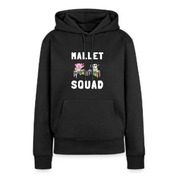 Vibraphone Maman Marimba Ninja Et Maillet - Sweat à capuche Premium bio Femme - noir - Devant - Julia (174cm)