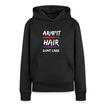 Féministe Anti Rasage Corps Velu - Sweat à capuche Premium bio Femme - noir - Devant - Julia (174cm)