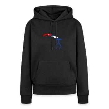 Latino cubain Cuba Baseball - Sweat à capuche Premium bio Femme - noir - Devant - Julia (174cm)