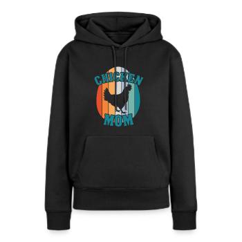Hühner Mama - Frauen Premium Bio Hoodie - Schwarz - Vorne - Julia (174cm)