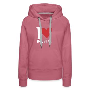 Telenovela Columbianas, émissions hispaniques et feuilletons - Sweat à capuche Premium bio Femme - mauve - Devant - Isabella (175cm)