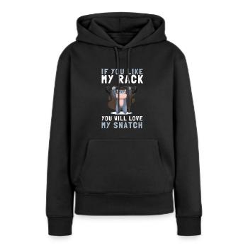 Weight Lifting Power Snatch - Frauen Premium Bio Hoodie - Schwarz - Vorne - Julia (174cm)